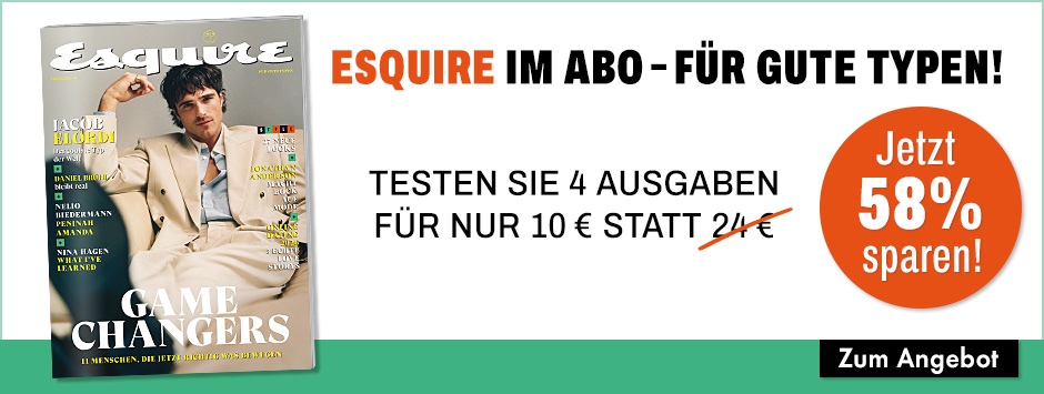 Esquire Jahresabo - 4 Ausgaben für 10 Euro