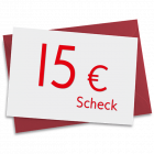 15€ Verrechnungsscheck
