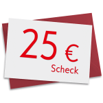 25 € Verrechnungsscheck 