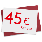 45€ Verrechnungsscheck 